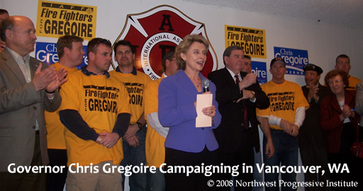 Governor Gregoire Campaigning in Vancouver, WA