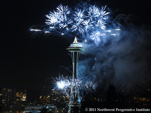 New Year's Fireworks at the Space Needle