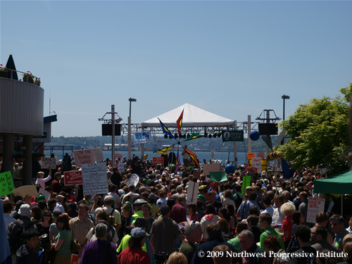 Inside the crowd at rally for climate action