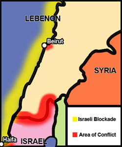Israel Lebanon Conflict Map