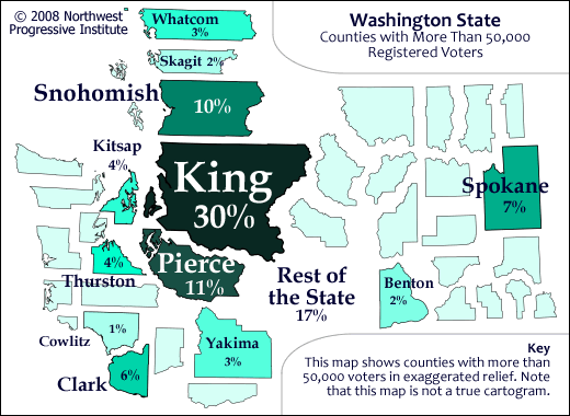 Washington State Counties with More than 50,000 Registered Voters