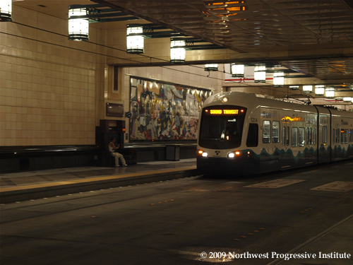 Link Train in Downtown Transit Tunnel