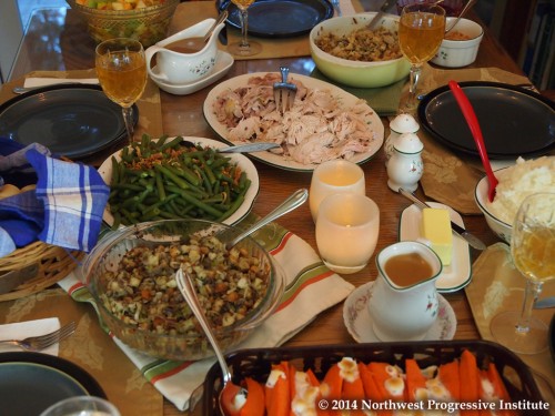 A Thanksgiving feast, circa 2014