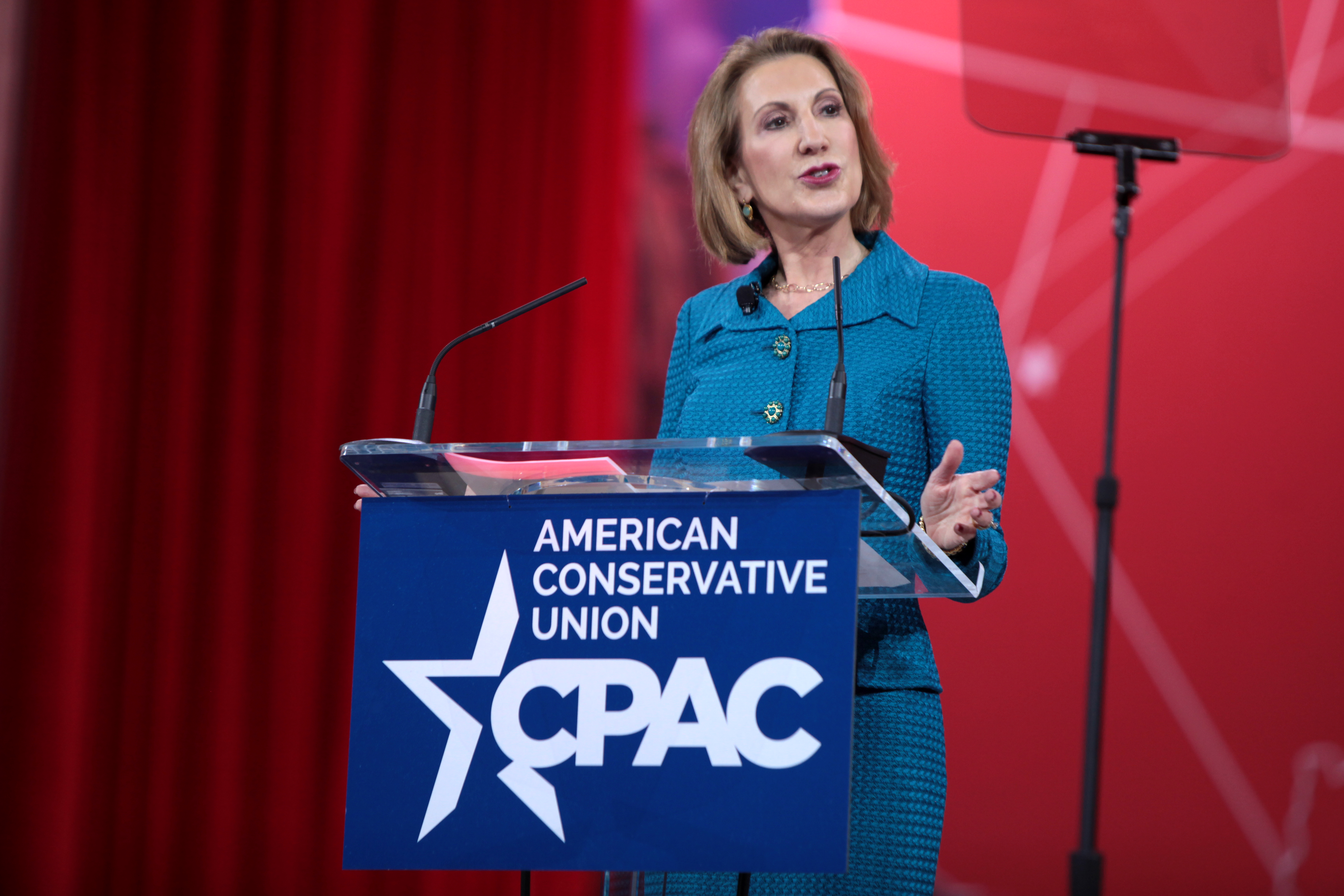 Carly Fiorina speaking at CPAC