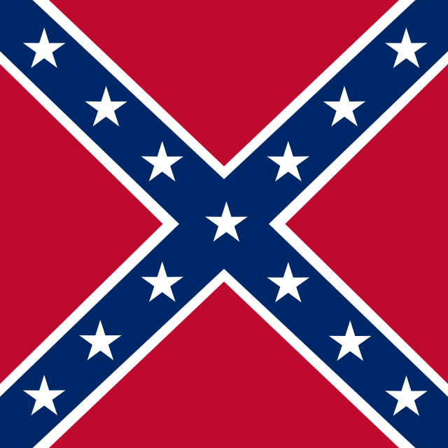 The Confederate battle flag