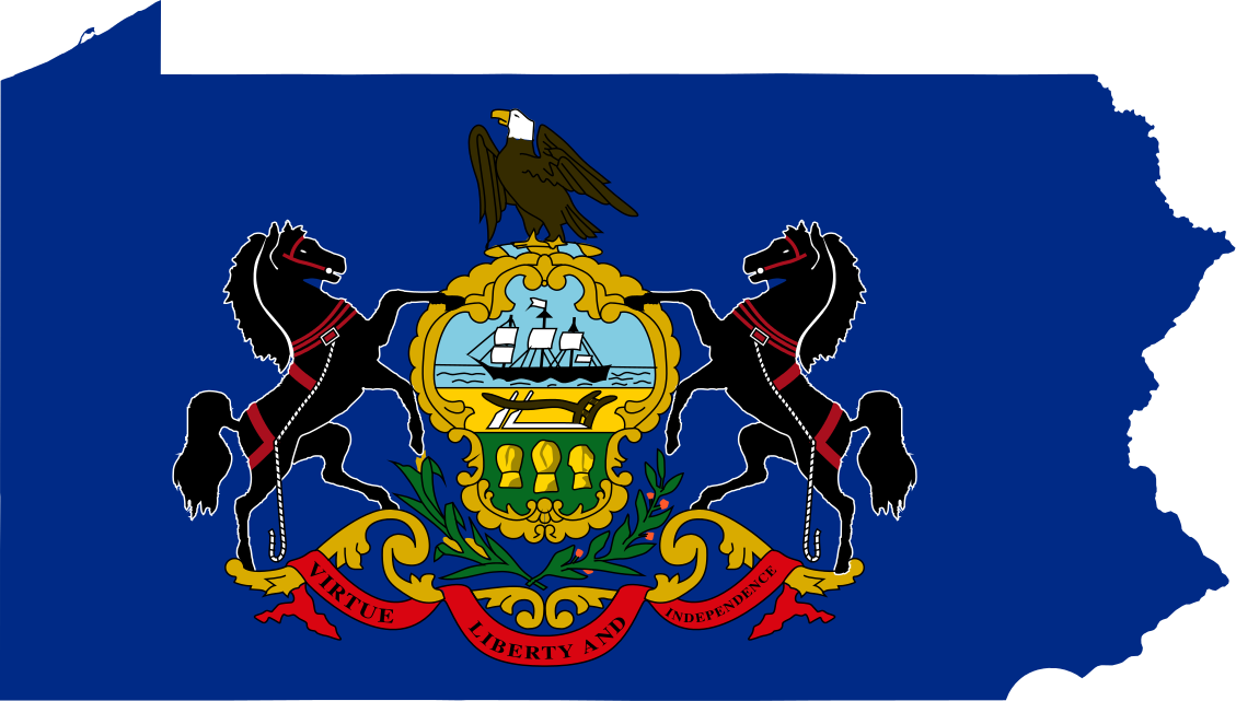 Pennsylvania Flag Map