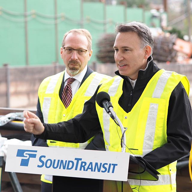 King County Executive Dow Constantine speaks at a news conference previewing what's ahead for Sound Transit in 2016