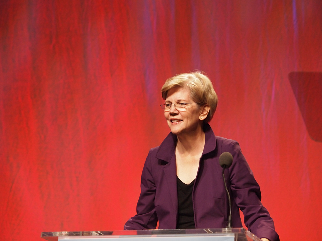Elizabeth Warren speaking at Netroots Nation