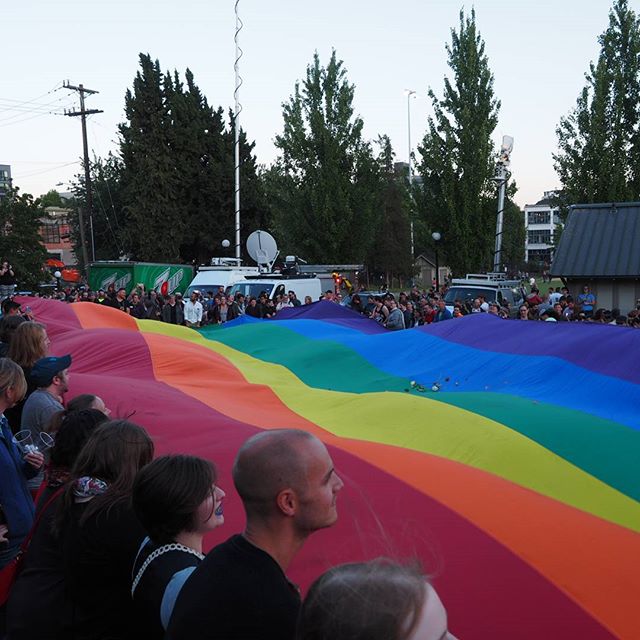 Scenes from Seattle's Vigil for Orlando: Pride in the name of love