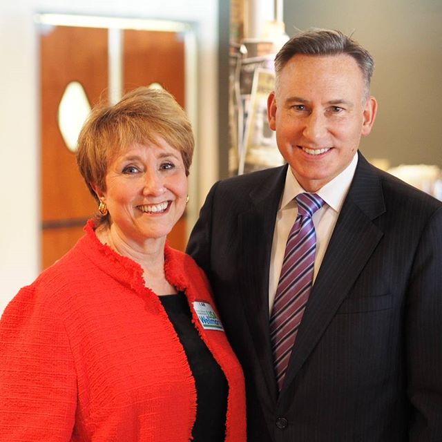 41st LD Senate Democratic candidate Lisa Wellman with King County Executive Dow Constantine