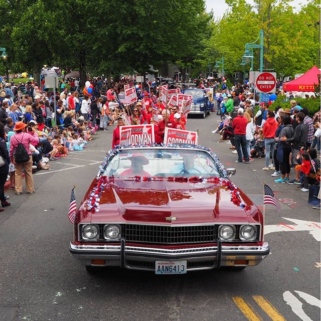 Nothing says Fourth of July parade like a classic Chevy Caprice convertible!