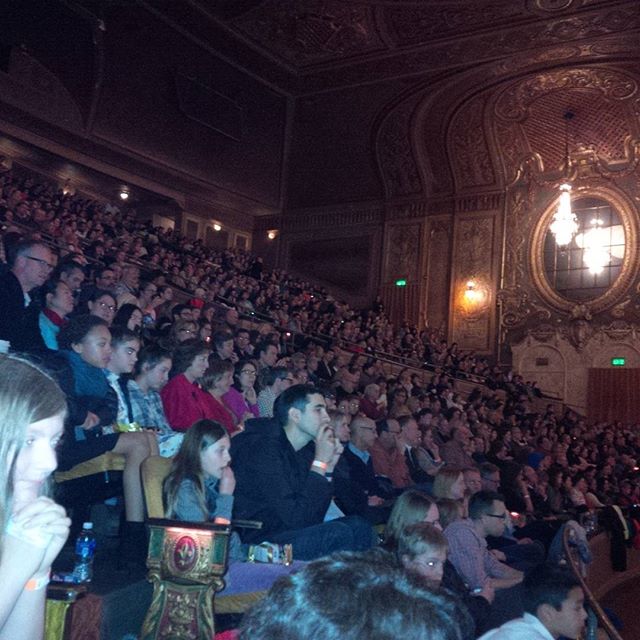 Packed house at the Paramount for Hillary Clinton's event with Macklemore