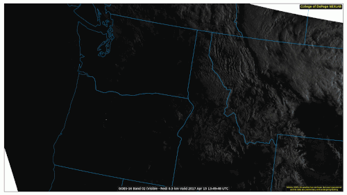 NEXLAB Experimental Satellite -- Visible Imagery for Pac. Northwest US (GOES16)
