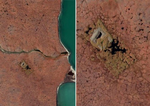 Satellite image of former Refuge drilling site