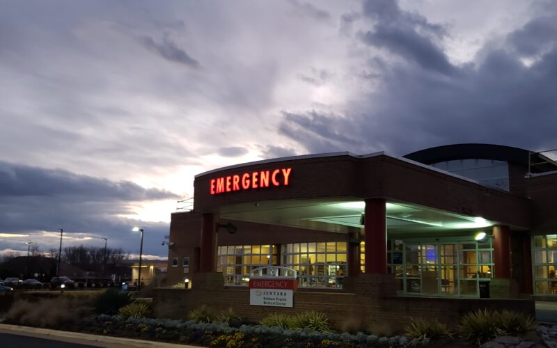 A hospital emergency room entrance