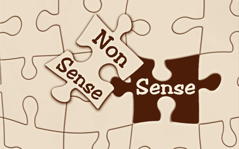 Nonsense versus sense