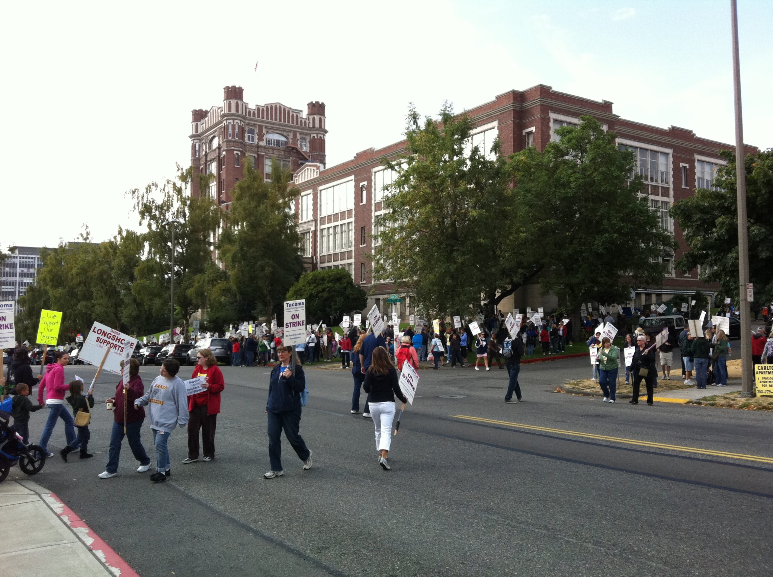 Teachers strike in Tacoma, September 2011