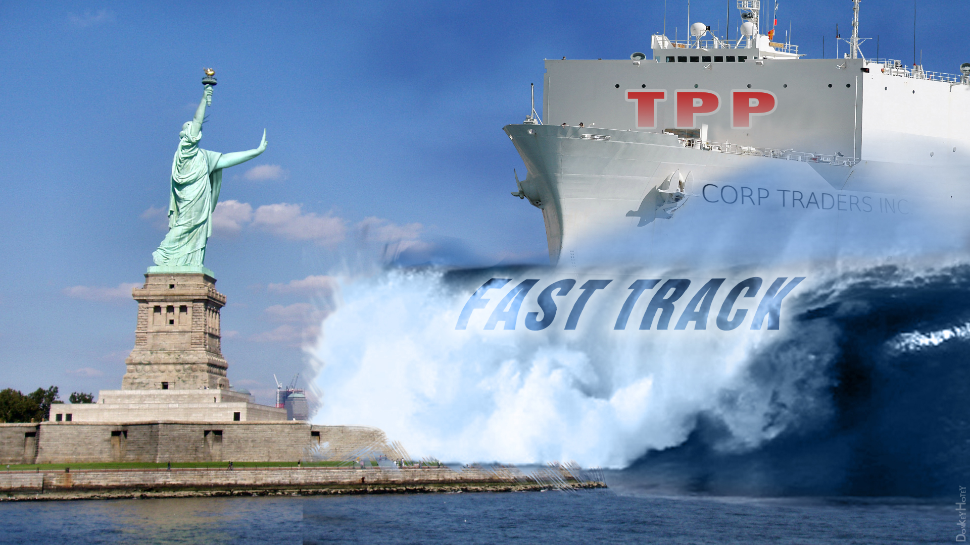 Statue of Liberty faces TPP tsunami