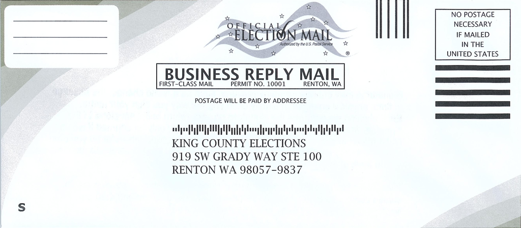 Return envelope for King County signature update form