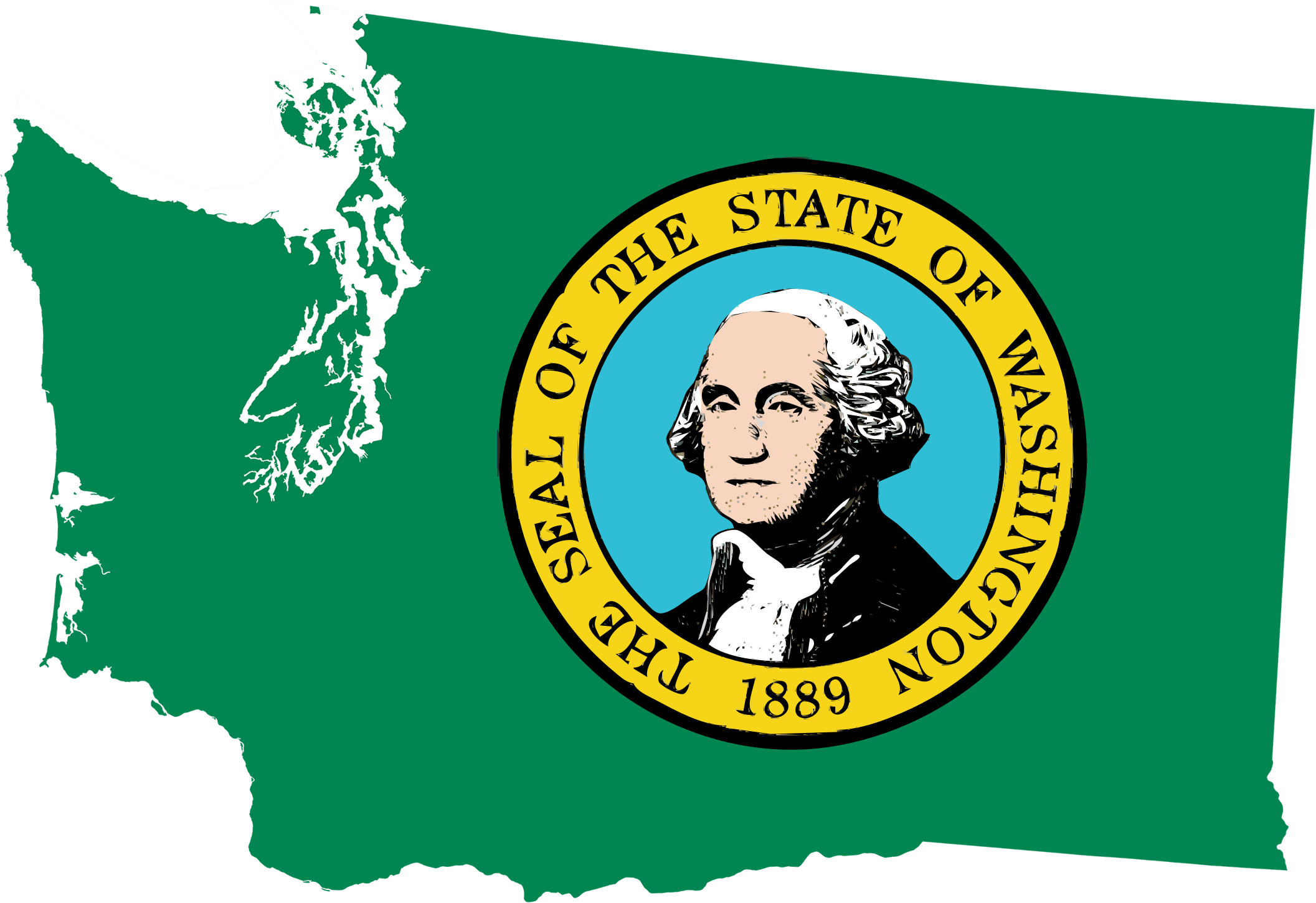 Seal and Outline of The Great State of Washington