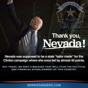 Bernie Sanders thanks Nevada