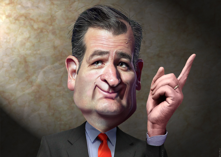 Cariacature of Ted Cruz