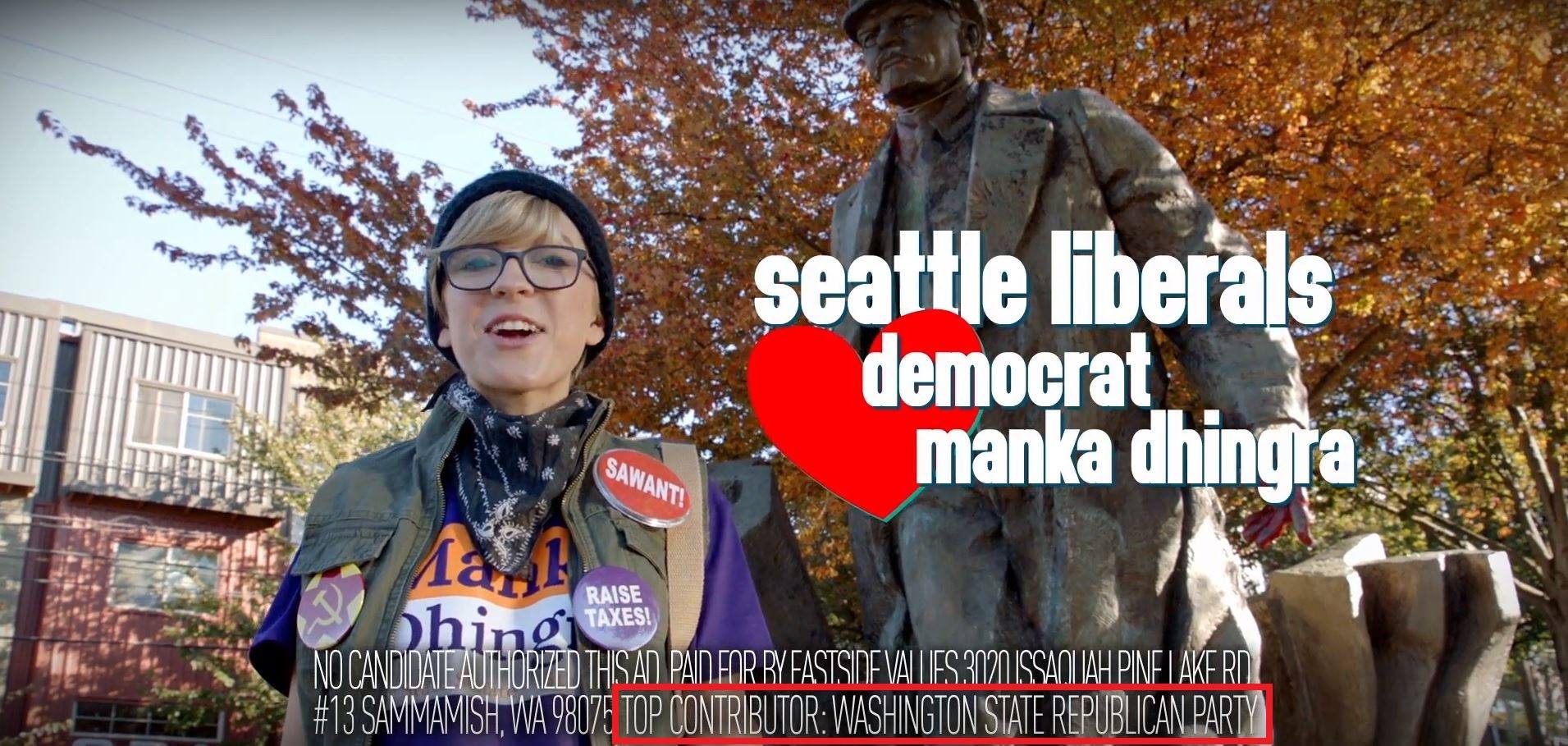 Republican attack ad airing in opposition to Manka Dhingra