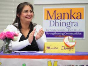 Manka Dhingra applauds