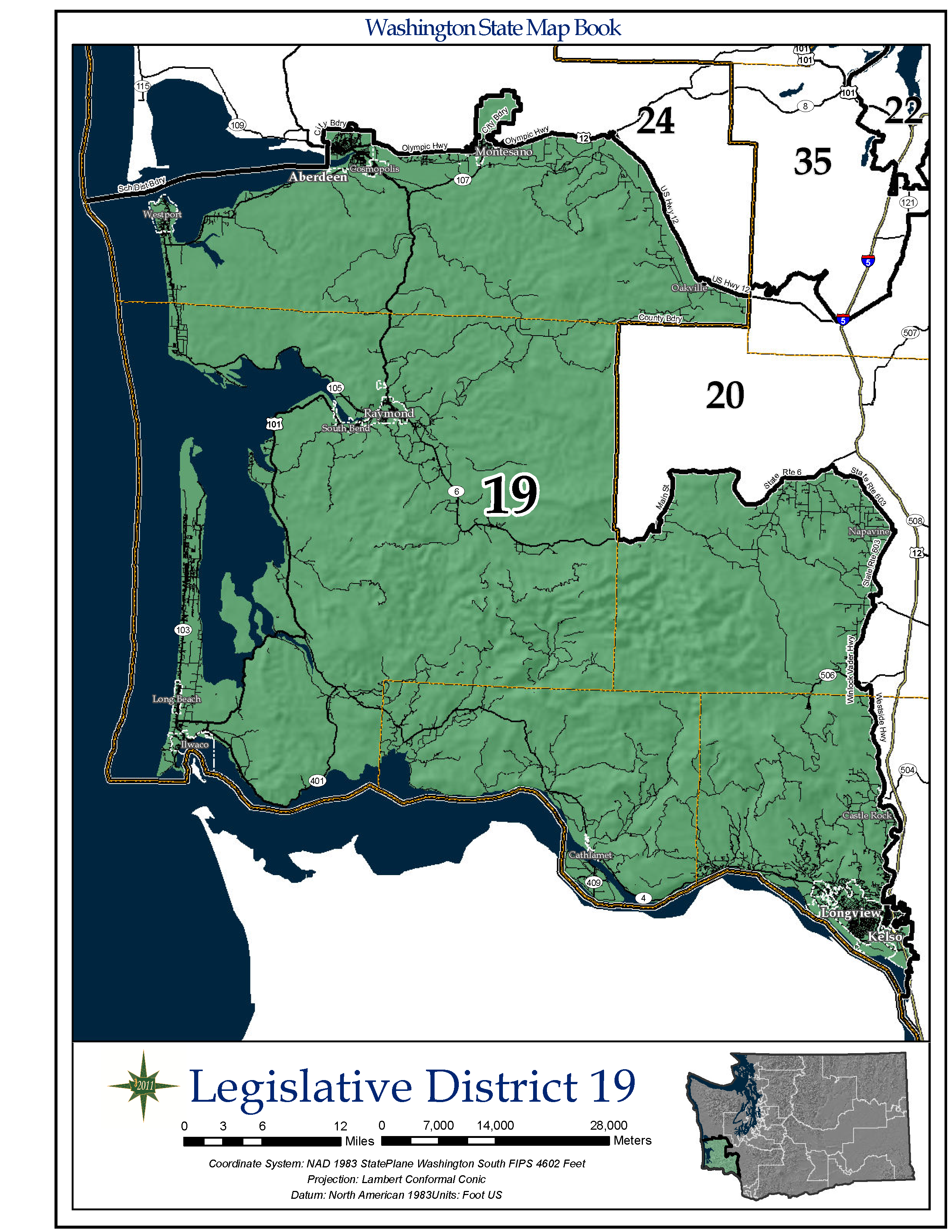 Outline of the 19th Legislative District