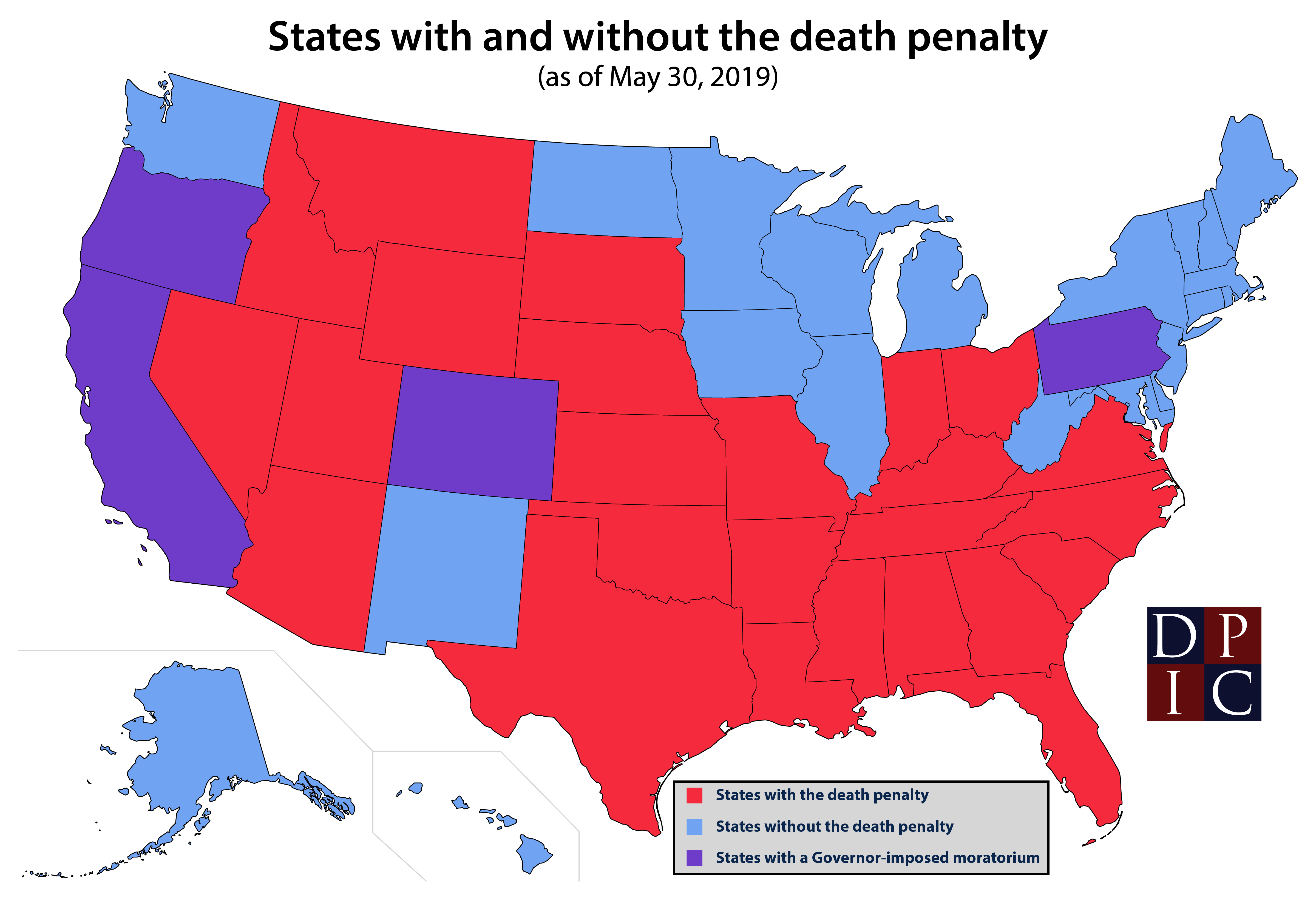 States with and without the death penalty