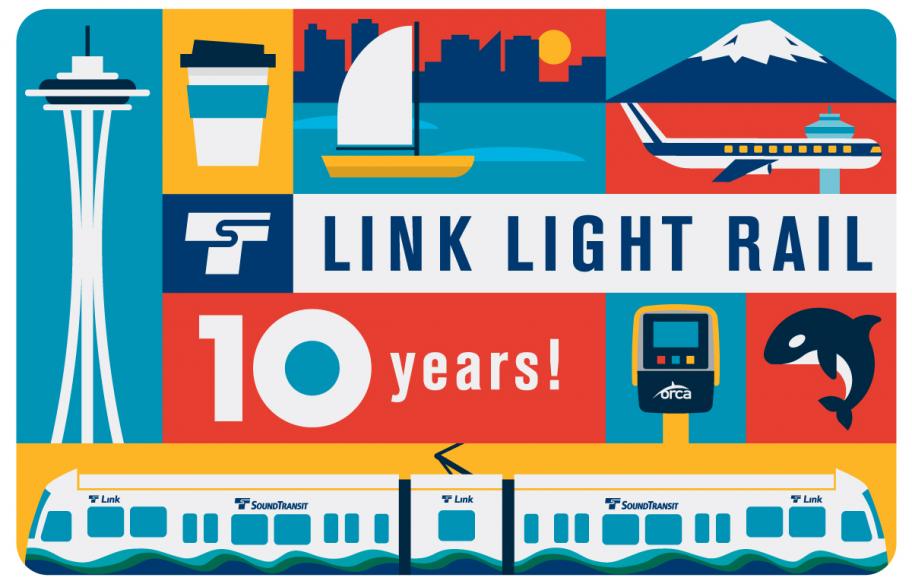 Link light rail commemorative ORCA card
