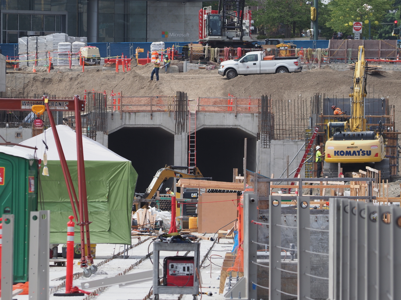 Bellevue Downtown north light rail tunnel portals