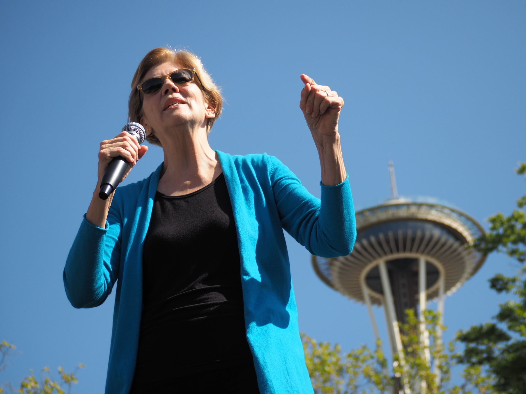 Senator Elizabeth Warren speaking in Seattle