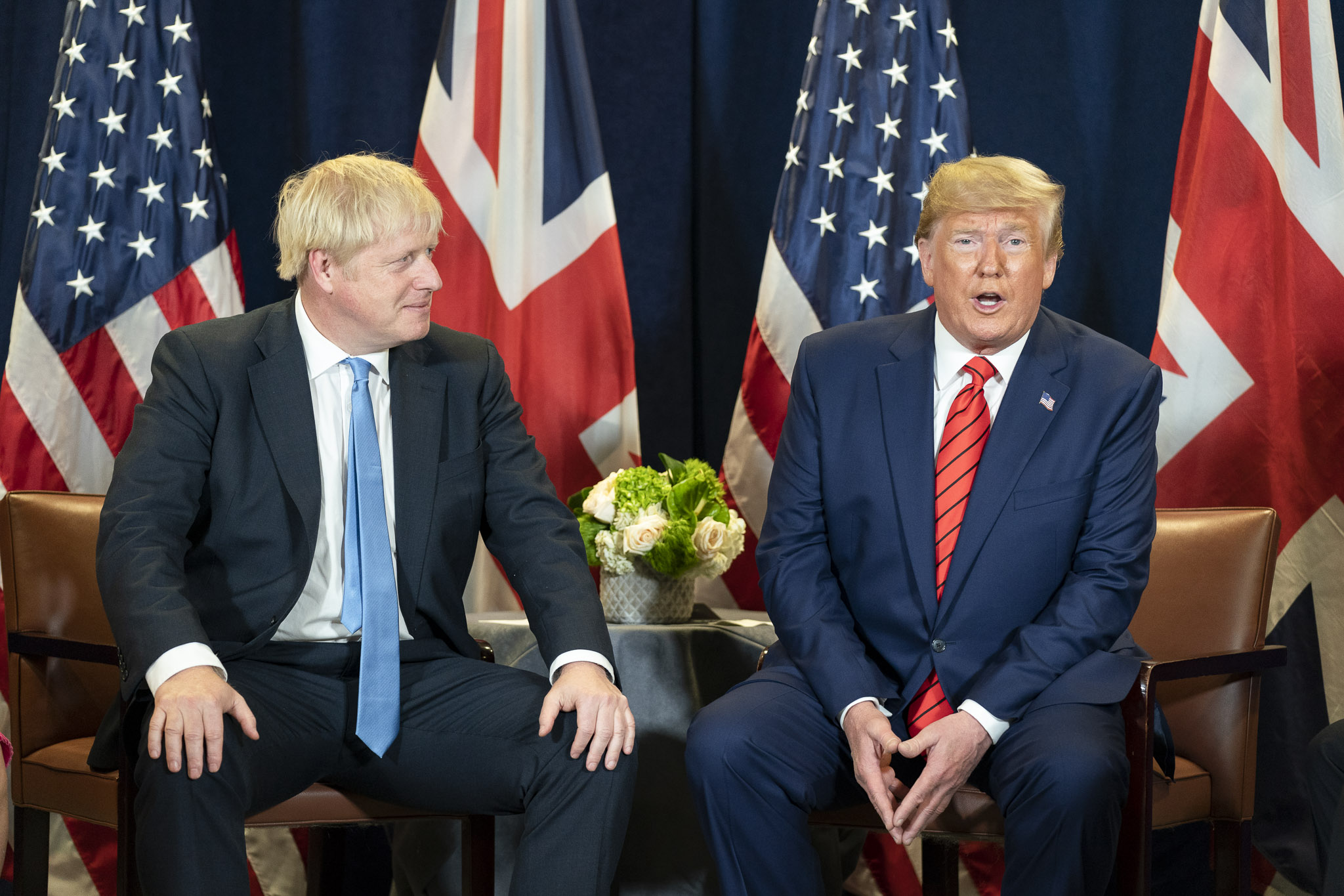 Boris Johnson meets Donald Trump at the United Nations