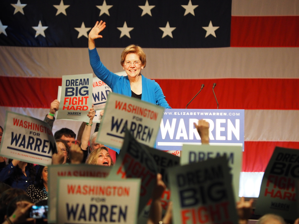Elizabeth Warren concludes her February 2020 Seattle rally