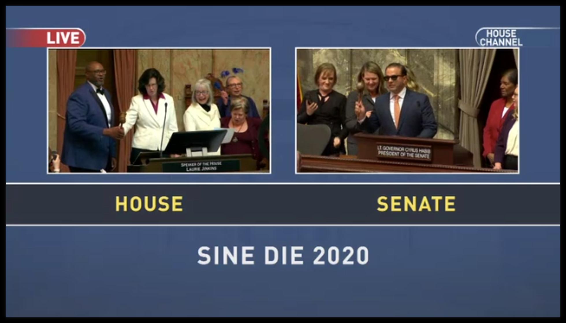 2020 State Legislature adjourns Sine Die