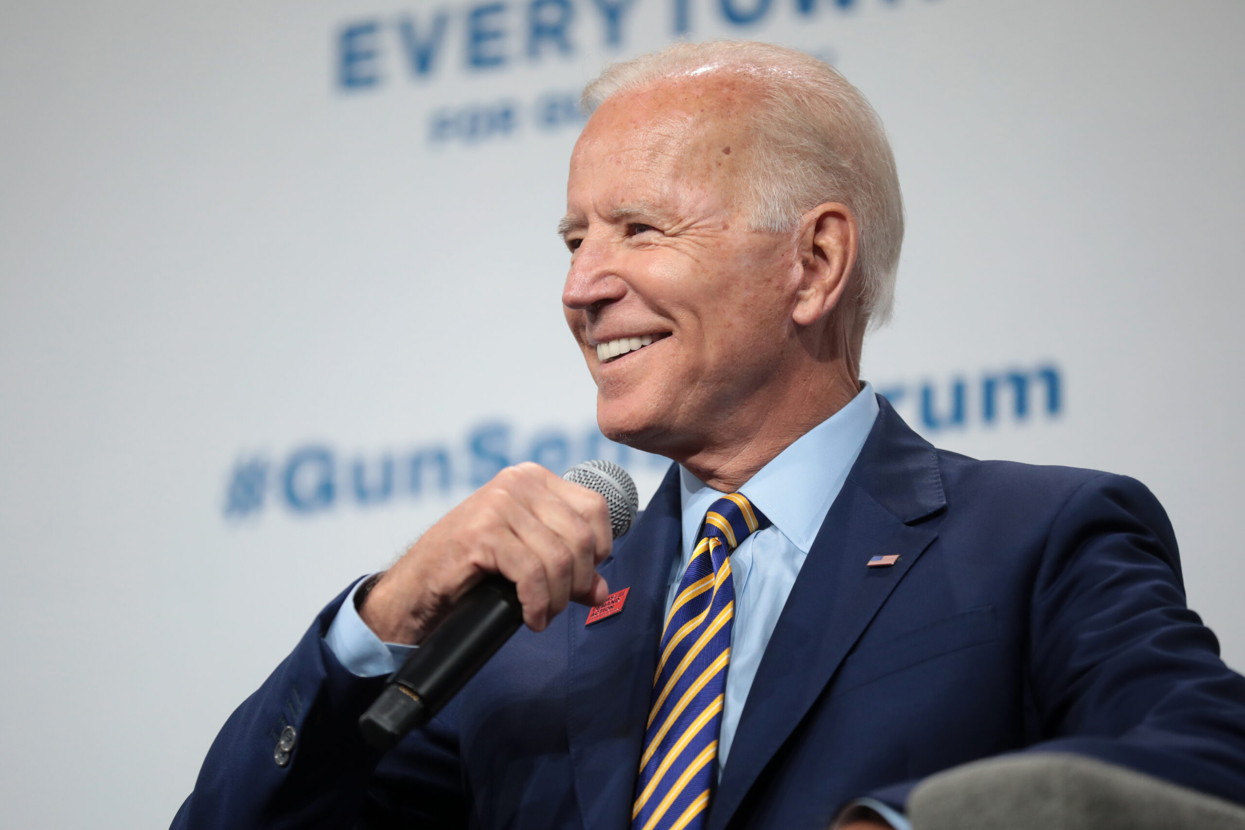 Joe Biden talks at the Presidential Gun Sense Forum in 2019