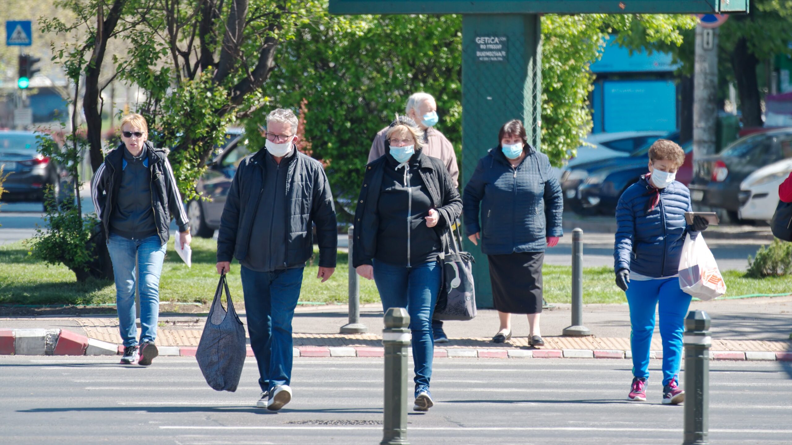 Spring of the pandemic: People wearing masks