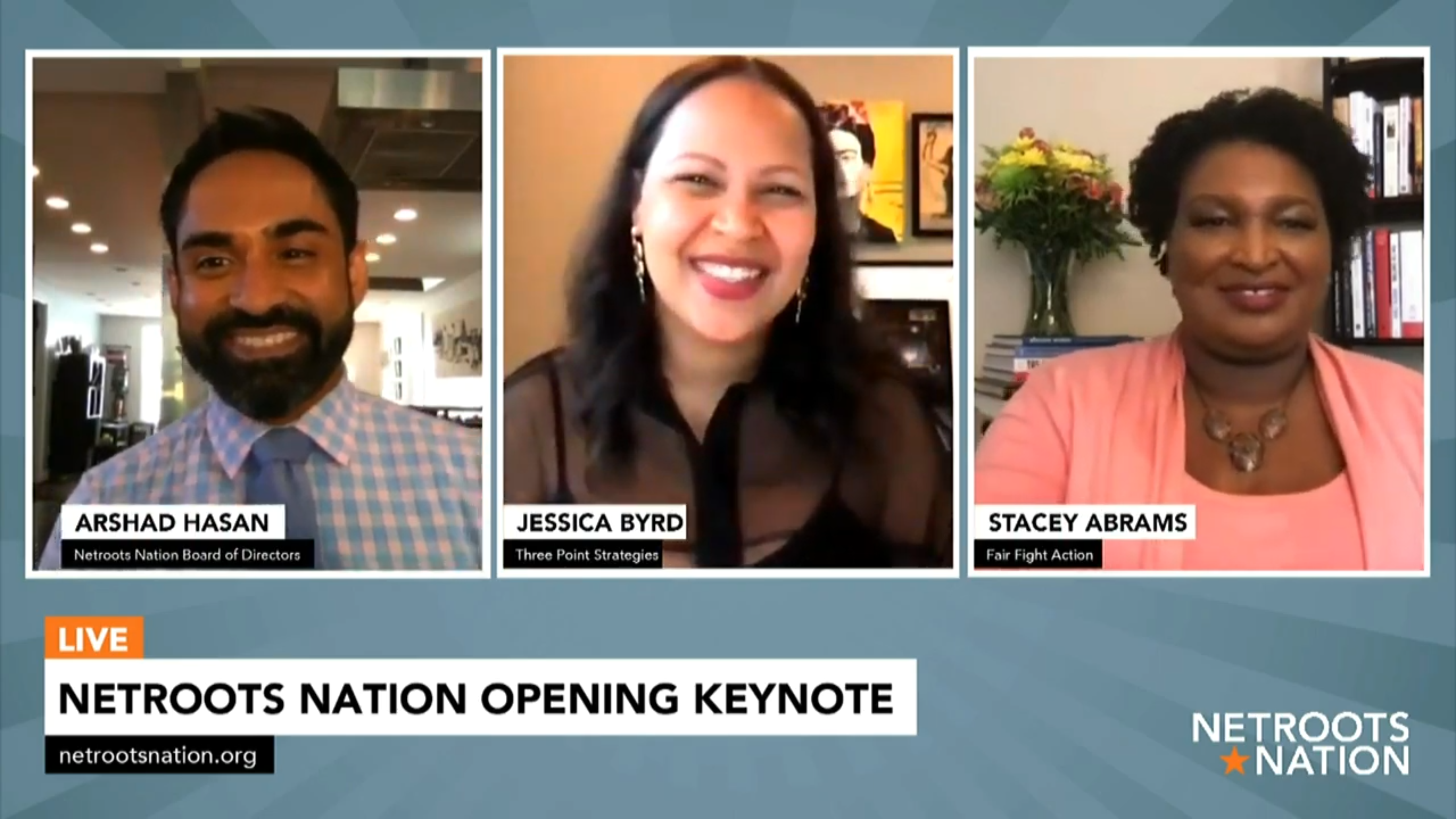 Speakers at the 2020 Netroots Nation opening keynote