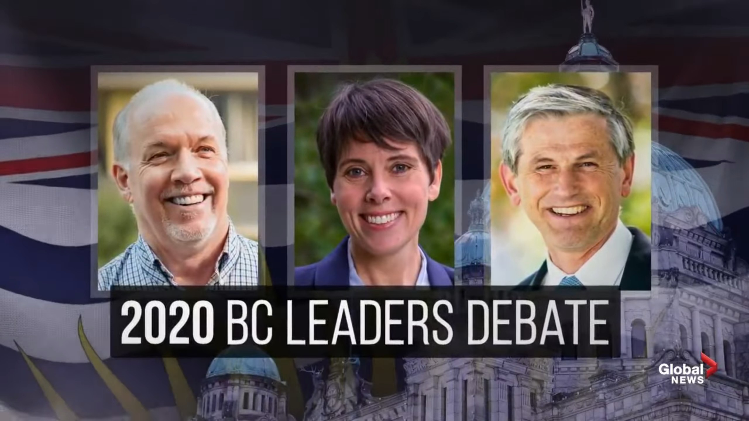 B.C. Leaders debate between John Horgan, Andrew Wilkinson, Sonia Furstenau