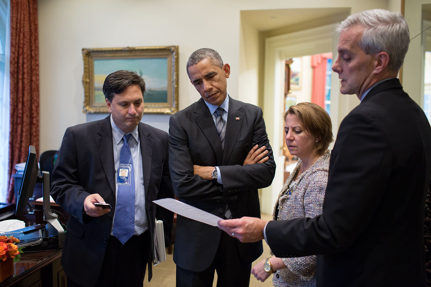 Klain (left) advised the Obama Administration during the West African Ebola epidemic.