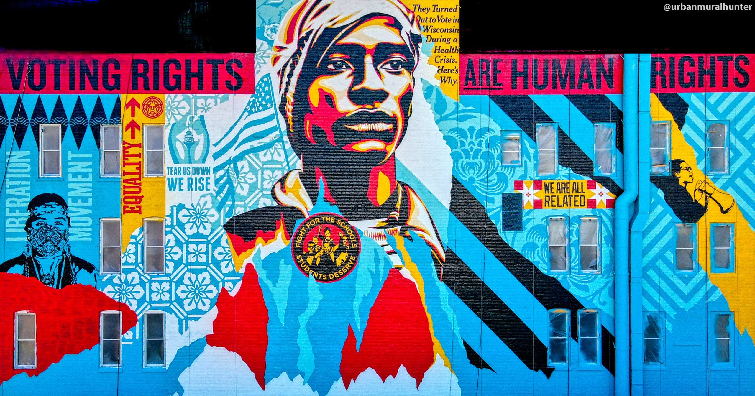 Voting rights are human rights mural