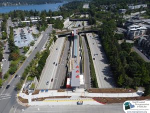 Mercer Island Station, view one (East Link aerial tour)