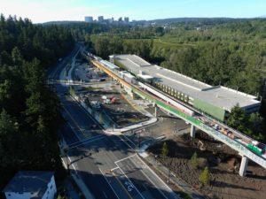 South Bellevue Station, view three (East Link aerial tour)