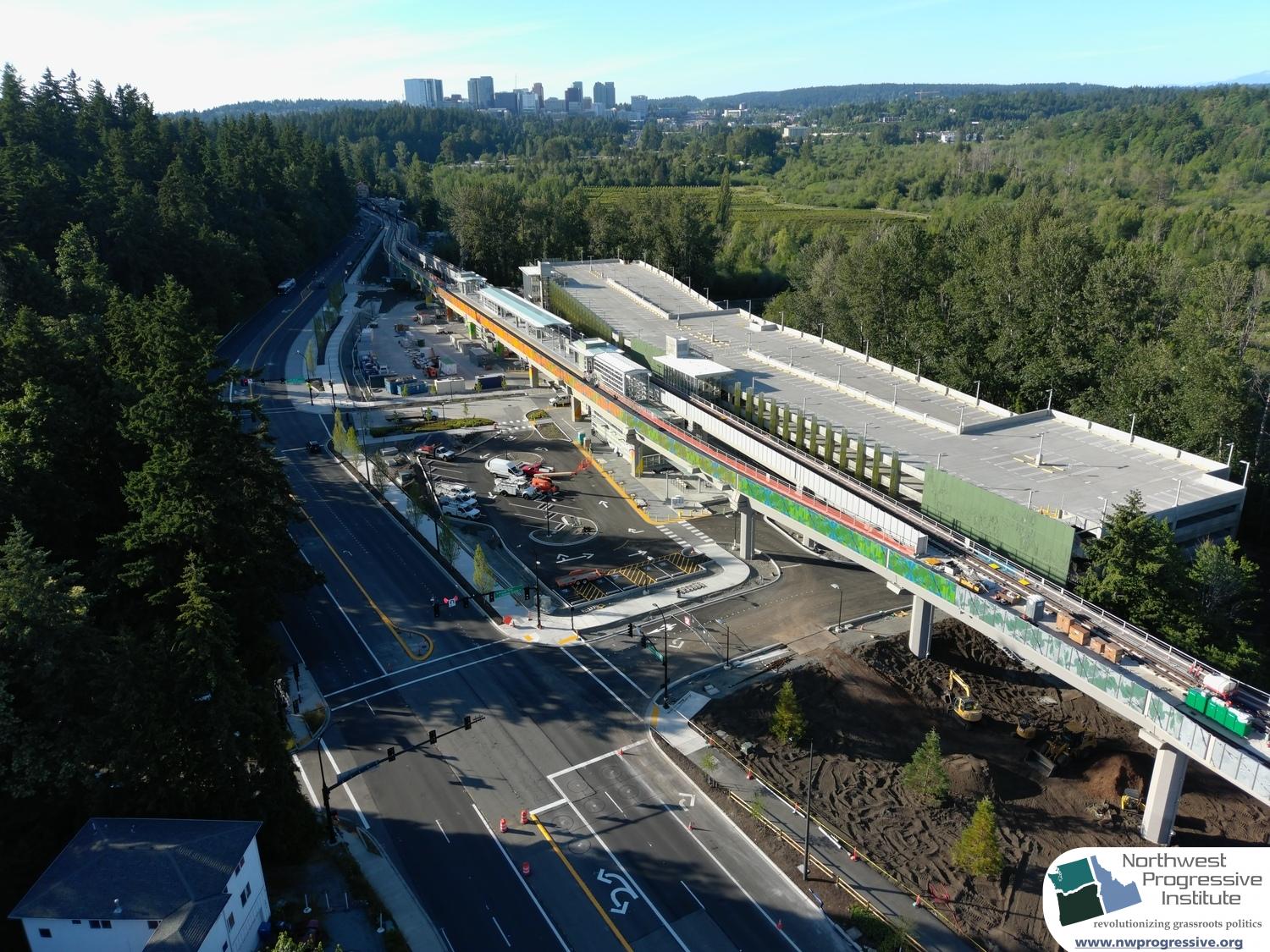 South Bellevue Station, view three (East Link aerial tour)