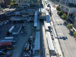 Bellevue Downtown Station, view four (East Link aerial tour)