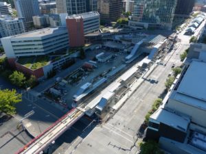 Bellevue Downtown Station, view three (East Link aerial tour)