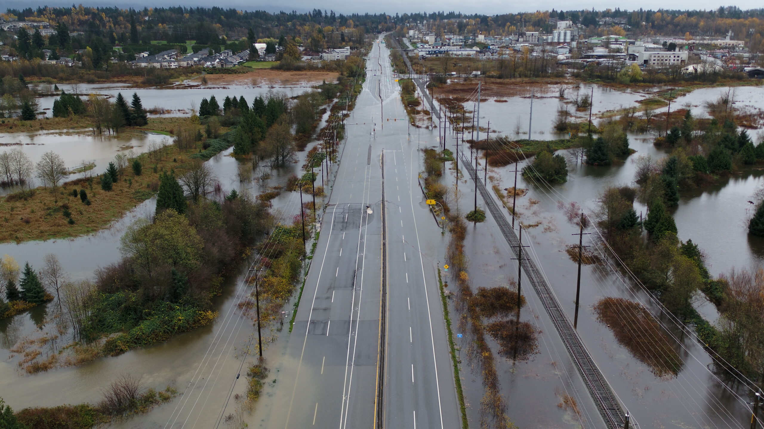 Flooding in Abbotsford, British Columbia, Canada