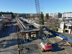 Downtown Redmond Station, view two (East Link aerial tour)