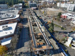 Downtown Redmond Station, view three (East Link aerial tour)